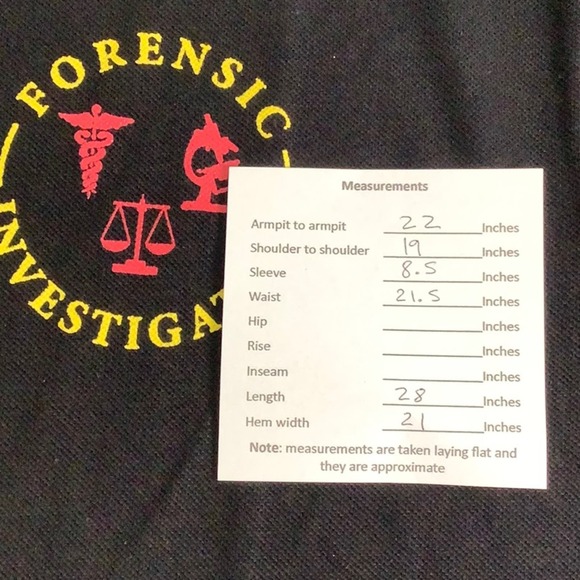 Forensic investigator Polo SS shirt size medium NWOT - Picture 7 of 7